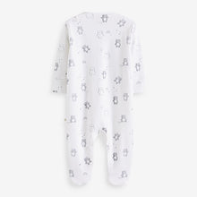 Load image into Gallery viewer, Monochrome Monochrome Bear Baby Sleepsuits 3 Pack (0-2yrs)
