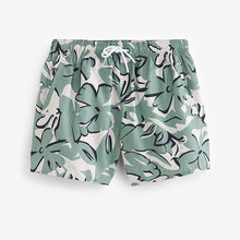 Load image into Gallery viewer, Green Floral Printed Swim Shorts
