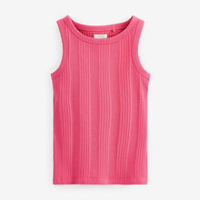 Load image into Gallery viewer, Pink Ribbed Vest (3-12yrs)
