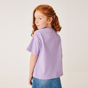 Purple Star Short Sleeve Sequin T-Shirt (3-12yrs)