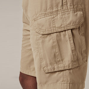 Stone Natural 100% Cotton Cargo Shorts