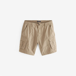 Stone Natural 100% Cotton Cargo Shorts