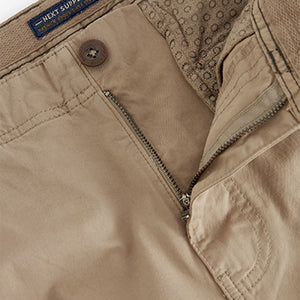 Stone Natural 100% Cotton Cargo Shorts