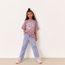 Load image into Gallery viewer, Pink Floral Acid Wash Graphic T-Shirt (3-12yrs)
