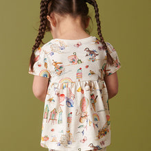 Load image into Gallery viewer, Cream Bunny Holiday Cotton T-Shirt (3mths-6yrs)
