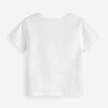 Load image into Gallery viewer, White Scallop Cotton T-Shirt (3mths-6yrs)
