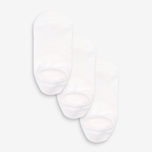 White Low Rise Trainer Socks 3 Pack