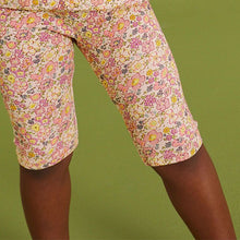 Load image into Gallery viewer, Pink / Lilac Ditsy Printed Cropped Leggings (3mths-6yrs)
