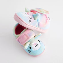 Load image into Gallery viewer, Rainbow Cat Cupsole Slippers (Younger Girls)
