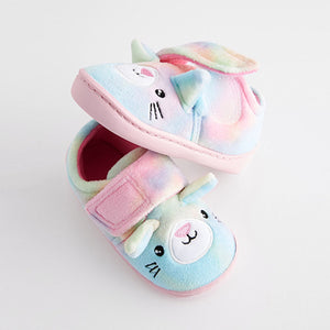 Rainbow Cat Cupsole Slippers (Younger Girls)