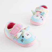 Load image into Gallery viewer, Rainbow Cat Cupsole Slippers (Younger Girls)
