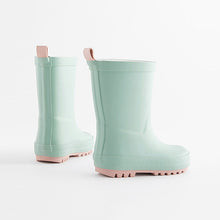 Load image into Gallery viewer, Sage Green Rubber Wellies (Younger Girls)
