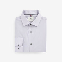 Load image into Gallery viewer, Lilac Purple Regular Fit Easy Care Textured Shirt
