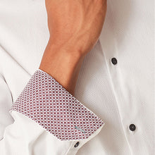 Load image into Gallery viewer, White Slim Fit 100% Cotton Textured Trimmed Single Cuff Shirt
