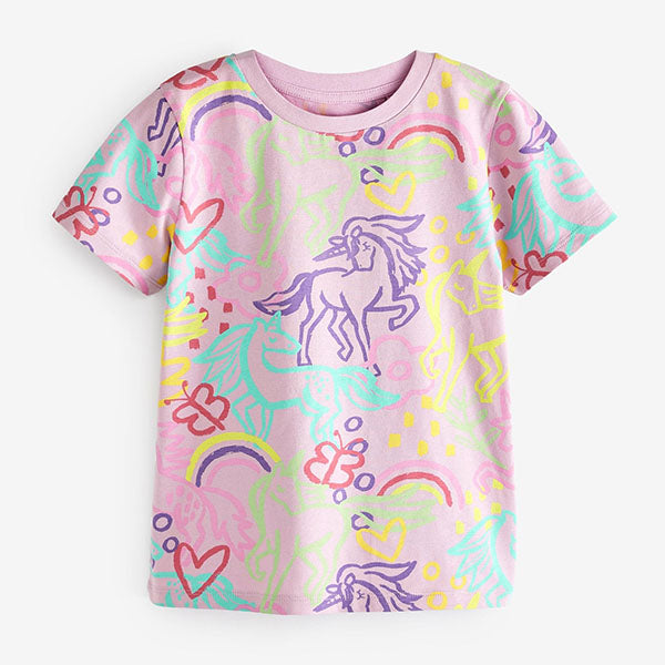 Lilac Unicorn T-Shirt (3-12yrs)