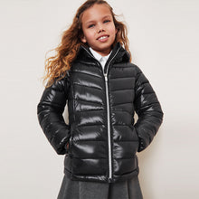 Load image into Gallery viewer, Black Lightweight Shower Resistant Short Padded Coat (3-12yrs)
