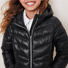 Load image into Gallery viewer, Black Lightweight Shower Resistant Short Padded Coat (3-12yrs)
