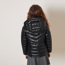 Load image into Gallery viewer, Black Lightweight Shower Resistant Short Padded Coat (3-12yrs)
