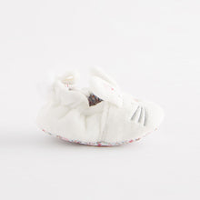 Load image into Gallery viewer, White Bunny Character Slip-On Baby Shoes (0-18mths)
