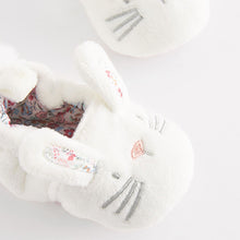 Load image into Gallery viewer, White Bunny Character Slip-On Baby Shoes (0-18mths)
