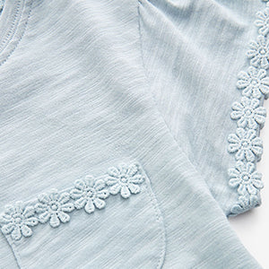 Blue Daisy Pocket T-Shirt (1.5-12yrs)