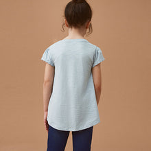 Load image into Gallery viewer, Blue Daisy Pocket T-Shirt (1.5-12yrs)
