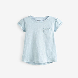 Blue Daisy Pocket T-Shirt (1.5-12yrs)