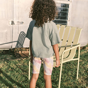 Khaki Green Sequin Butterfly T-Shirt and Cycling Shorts Set (3-12yrs)