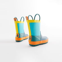 Load image into Gallery viewer, Bright Colourblock Handle Wellies (Younger Boys)
