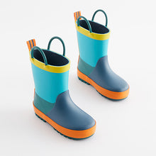 Load image into Gallery viewer, Bright Colourblock Handle Wellies (Younger Boys)
