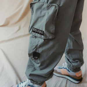 Petrol Blue Lined Parachute Cargo Trousers (3-12yrs)