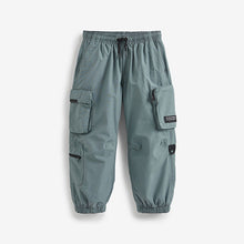 Load image into Gallery viewer, Petrol Blue Lined Parachute Cargo Trousers (3-12yrs)
