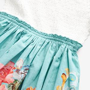 Blue Floral Skirt Dress (3-11yrs)