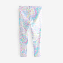 Load image into Gallery viewer, Pastel Pink Heart Tie Dye Printed Leggings (3-12yrs)
