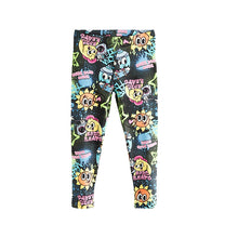 Load image into Gallery viewer, Black Graffiti Character Printed Leggings (3-12yrs)
