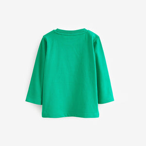 Green Dragon Long Sleeve Character T-Shirt (3mths-6yrs)