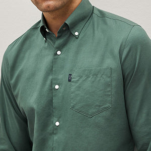 Seafoam Green Slim Fit Easy Iron Button Down Oxford Shirt