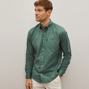 Seafoam Green Slim Fit Easy Iron Button Down Oxford Shirt