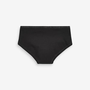 Black Elastic Trim Hipster Briefs 10 Pack (2-12yrs)