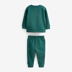 Green Jersey Sweatshirt And Joggers Set (3mths-6yrs)