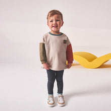 Load image into Gallery viewer, Stone Colourblock Character Sweatshirt and Legging Set (3mths-6yrs)
