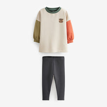 Load image into Gallery viewer, Stone Colourblock Character Sweatshirt and Legging Set (3mths-6yrs)
