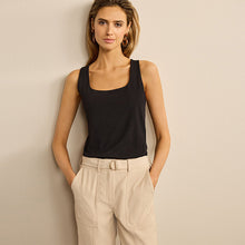 Load image into Gallery viewer, Black Square Neck Vest
