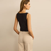 Load image into Gallery viewer, Black Square Neck Vest
