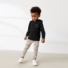 Load image into Gallery viewer, Black/Ecru Cream Smile Face Long Sleeve Hoodie And Leggings Set (3mths-6yrs)
