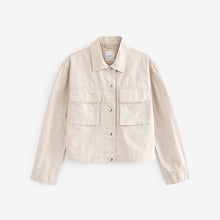 Load image into Gallery viewer, Cream Regular Fit Cotton Jacket
