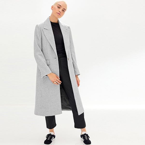 Grey Revere Collar Coat