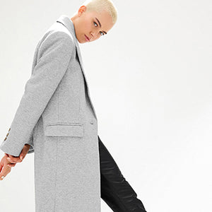 Grey Revere Collar Coat