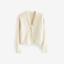 Load image into Gallery viewer, Ecru White Fluffy Cardigan (3-12yrs)
