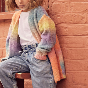 Rainbow Long Cosy Cardigan (3-12yrs)